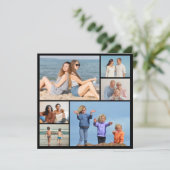 Maak Je Eigen 6 Foto Collage Kaart (Staand voorkant)