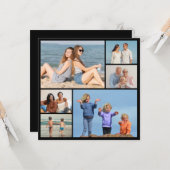 Maak Je Eigen 6 Foto Collage Kaart (Voorkant / Achterkant in situ)