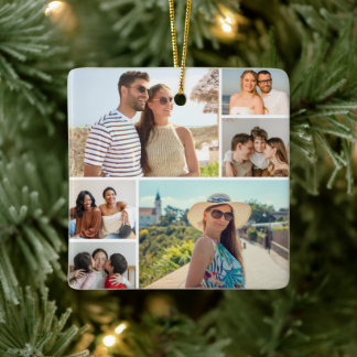 Maak Je Eigen 6 Foto Collage Keramisch Ornament