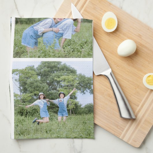 Maak Je Eigen 6 Foto Collage Keukenhanddoeken (Quarter Fold)