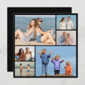 Maak Je Eigen 6 Foto Collage Notitiekaartje (Voorkant / Achterkant)