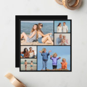 Maak Je Eigen 6 Foto Collage Notitiekaartje (Voorkant / Achterkant in situ)