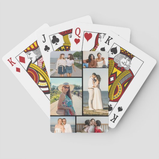 Maak Je Eigen 6 Foto Collage Pokerkaarten (Achterkant)