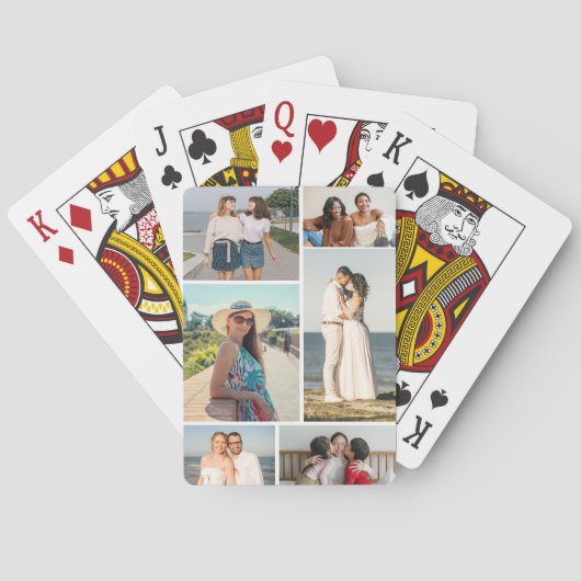 Maak Je Eigen 6 Foto Collage Pokerkaarten (Achterkant)