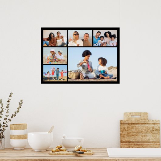 Maak Je Eigen 6 Foto Collage Poster (Keuken)