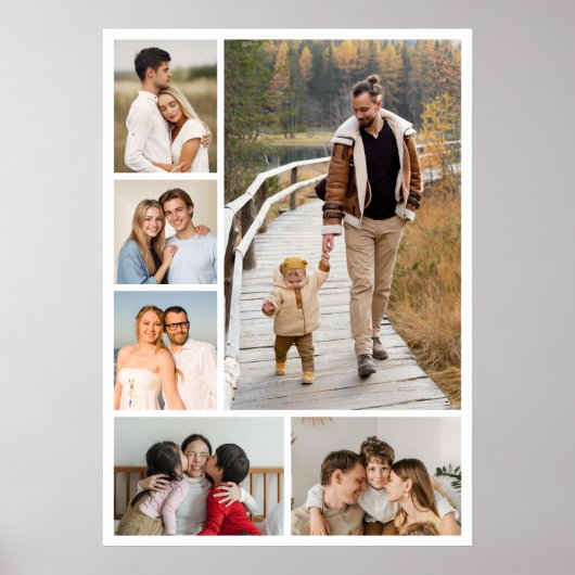 Maak Je Eigen 6 Foto Collage Poster (Voorkant)