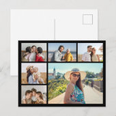 Maak je eigen 6 foto collage te bewerken kleur briefkaart (Voorkant / Achterkant)