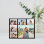 Maak je eigen 6 foto collage te bewerken kleur briefkaart (Staand voorkant)