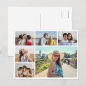 Maak je eigen 6 foto collage te bewerken kleur briefkaart (Voorkant / Achterkant)