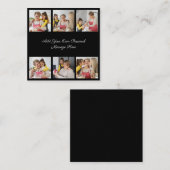 Maak je eigen 6 foto collage Voeg je groet toe Notitiekaartje (Voorkant / Achterkant)