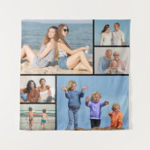 Maak Je Eigen 6 Foto Collage Wandkleed (Voorkant)