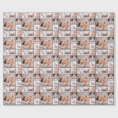 Maak Je Eigen 6 Foto Collage Zilver Glitter Cadeaupapier (Vlak)