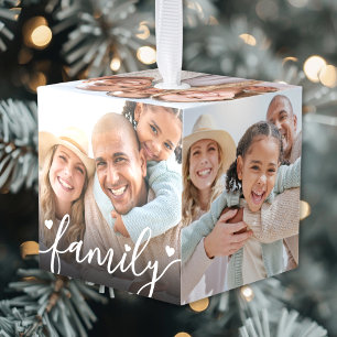 Maak Je Eigen 6-zijdige Foto Familie Foto Kubus Decoratie