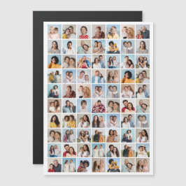 Maak je eigen 70 foto collage bewerkbare kleur magnetische uitnodiging