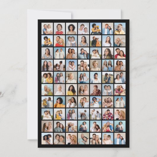 Maak Je Eigen 70 Foto Collage Kaart (Voorkant)