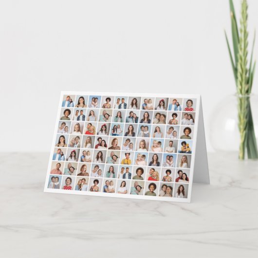 Maak Je Eigen 70 Foto Collage Kaart (Voorkant)