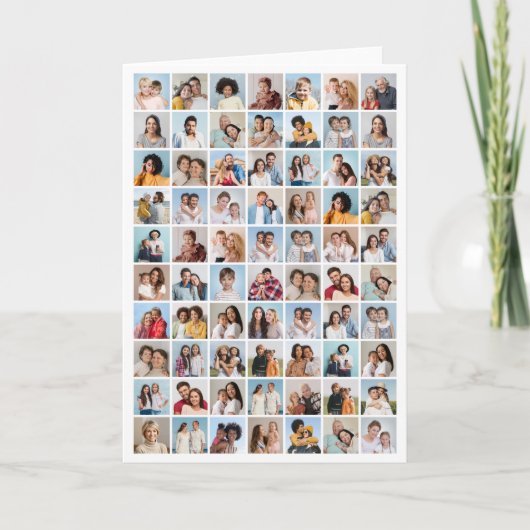 Maak Je Eigen 70 Foto Collage Kaart (Voorkant)