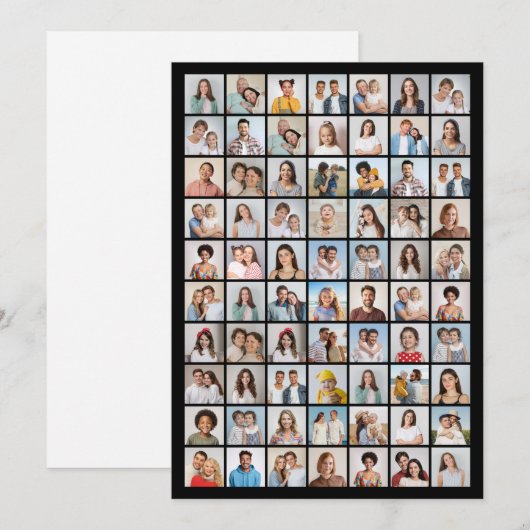 Maak Je Eigen 70 Foto Collage Notitiekaartje (Voorkant / Achterkant)