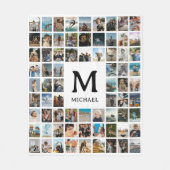 Maak je eigen 72 foto collage monogram fleece deken (Voorkant)