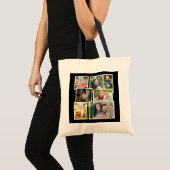 Maak je eigen 7 familiefoto collage Zwart Tote Bag (Voorkant (product))