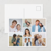 Maak Je Eigen 7 Foto Collage Briefkaart (Voorkant / Achterkant)