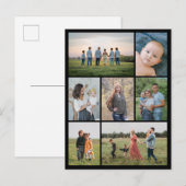 Maak je eigen 7 foto collage briefkaart (Voorkant / Achterkant)