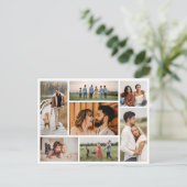 Maak Je Eigen 7 Foto Collage Briefkaart (Staand voorkant)