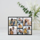 Maak Je Eigen 7 Foto Collage Briefkaart (Staand voorkant)