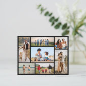 Maak Je Eigen 7 Foto Collage Briefkaart (Staand voorkant)