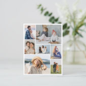 Maak Je Eigen 7 Foto Collage Briefkaart (Staand voorkant)