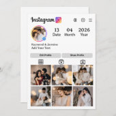 Maak Je Eigen 7 Foto Collage Feestdagenkaart (Voorkant / Achterkant)