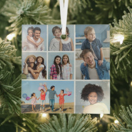 Maak Je Eigen 7 Foto Collage Glas Ornament