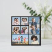 Maak je eigen 7 foto collage groet kaart (Staand voorkant)