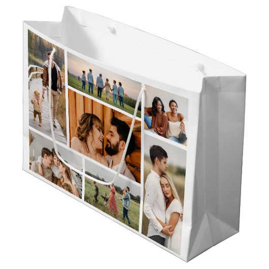 Maak Je Eigen 7 Foto Collage Groot Cadeauzakje (Voorkant Gekanteld)