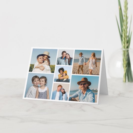 Maak Je Eigen 7 Foto Collage Kaart (Voorkant)