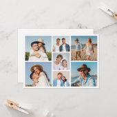 Maak Je Eigen 7 Foto Collage Kaart (Voorkant / Achterkant in situ)