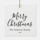 Maak je eigen 7 foto collage kerstmis keramisch ornament (Achterkant)