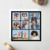 Maak Je Eigen 7 Foto Collage Notitiekaartje (Voorkant / Achterkant in situ)