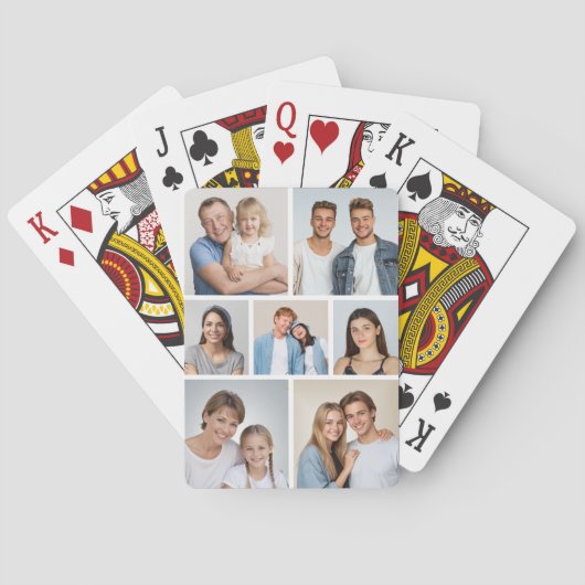 Maak Je Eigen 7 Foto Collage Pokerkaarten (Achterkant)