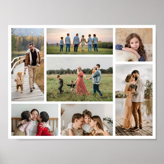 Maak Je Eigen 7 Foto Collage Poster (Voorkant)