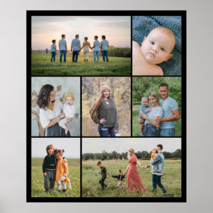 Maak Je Eigen 7 Foto Collage Poster