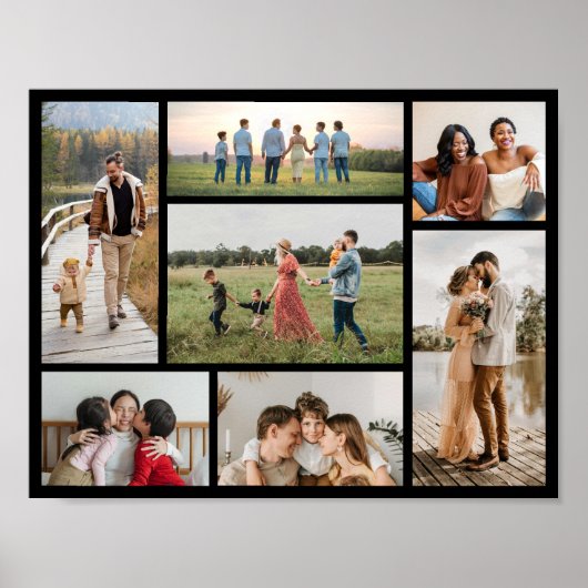 Maak Je Eigen 7 Foto Collage Poster (Voorkant)