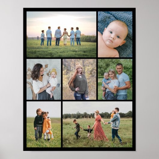 Maak Je Eigen 7 Foto Collage Poster (Voorkant)