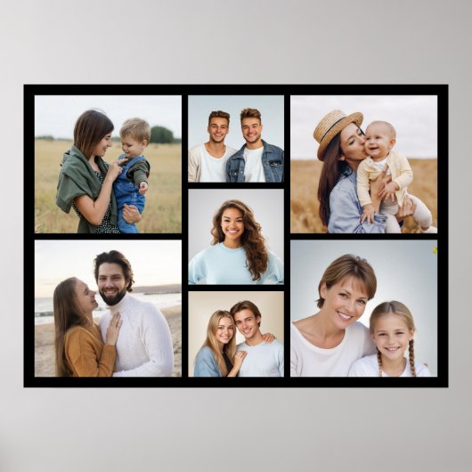 Maak Je Eigen 7 Foto Collage Poster (Voorkant)
