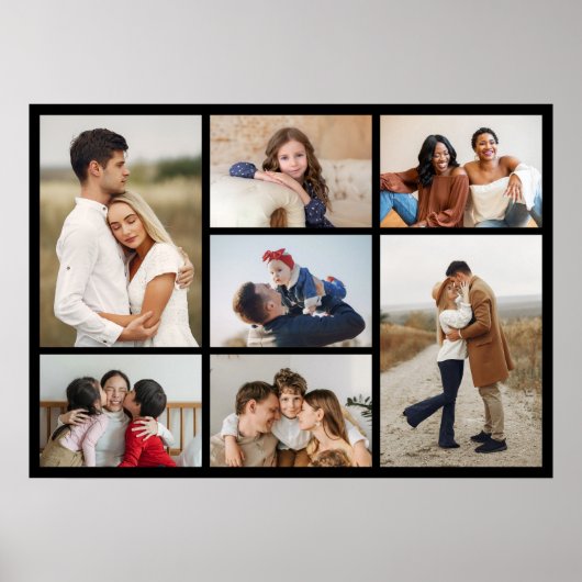 Maak Je Eigen 7 Foto Collage Poster (Voorkant)
