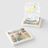 Maak Je Eigen 7 Foto Collage Stenen Onderzetter (Zijkant)