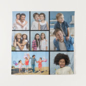 Maak Je Eigen 7 Foto Collage Wandkleed (Voorkant)