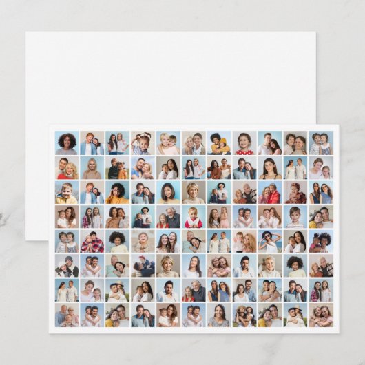Maak Je Eigen 88 Foto Collage Notitiekaartje (Voorkant / Achterkant)
