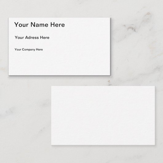 Amerikaans, 8,9 x 5,1 cm Visitekaartje (Voorkant / Achterkant)