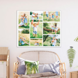 Maak je eigen 8 familiefotocollage canvas afdruk
